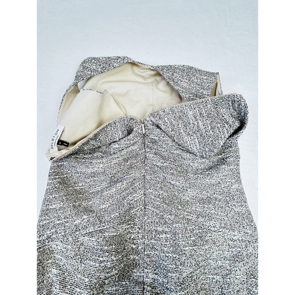Womens Drop Waist Tweed Dress Size 12 Sleeveless Halston Heritage Schoolgirl - Picture 15 of 16